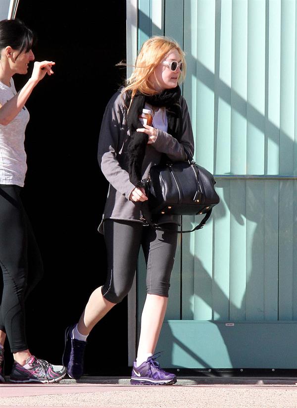 Dakota Fanning At the Gym in North Hollywood - 01/11/2013 