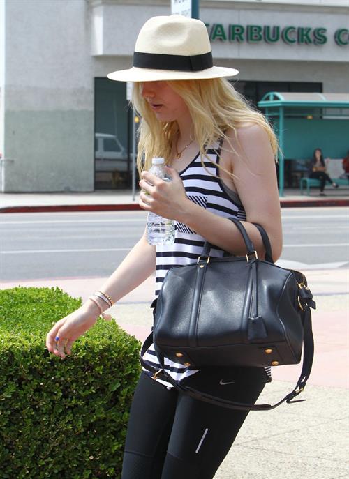 Dakota Fanning - 2012-08-17 - Leaving a dance class in Studio City