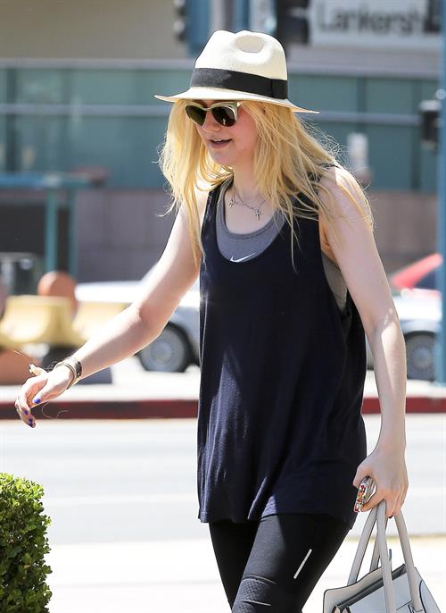 Dakota Fanning - makes time for the gym in Studio City August 9, 2012