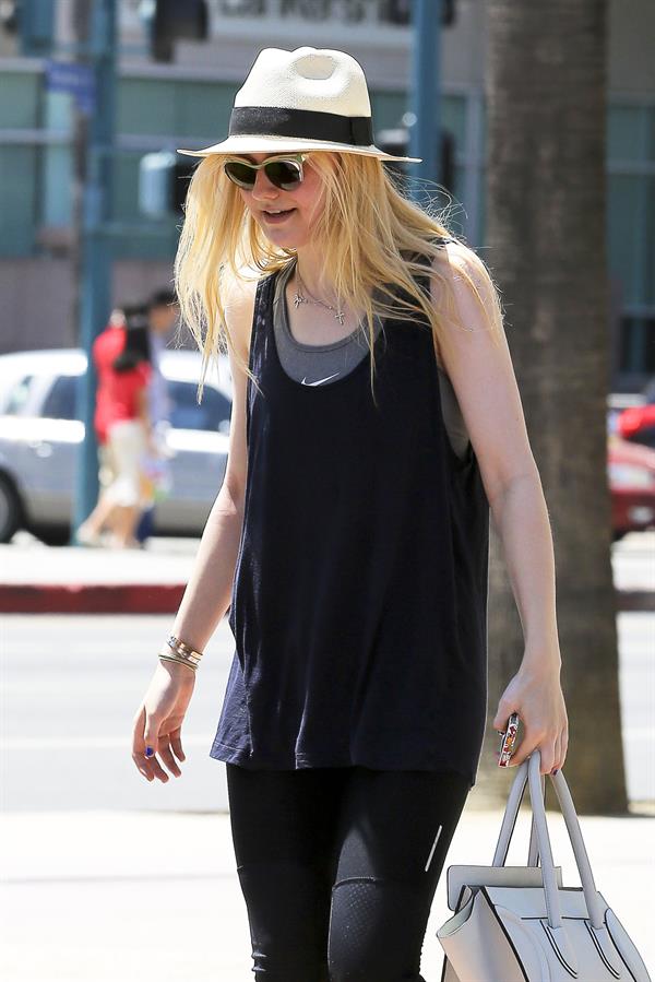 Dakota Fanning - makes time for the gym in Studio City August 9, 2012