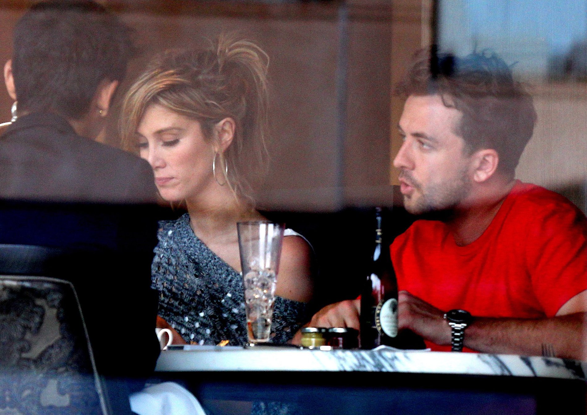 Delta Goodrem Spotted with boyfriend Darren McMullen and friends at Sydney's Park Hyatt Hotel, Sydney, Australia 