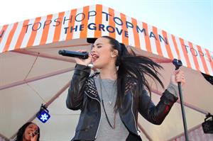 Demi Lovato Topshop Topman LA Grand Opening at The Grove in LA 2/14/13 