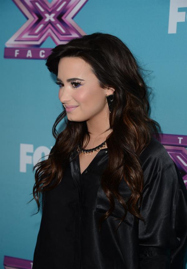 Demi Lovato The X Factor season finale news conference in LA 12/17/12 