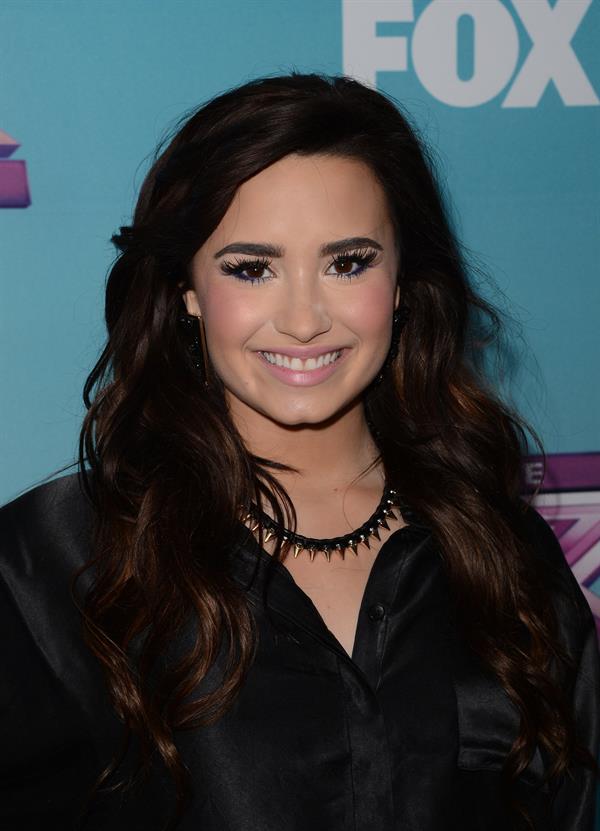 Demi Lovato The X Factor season finale news conference in LA 12/17/12 