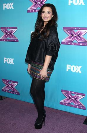 Demi Lovato The X Factor season finale news conference in LA 12/17/12 