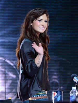 Demi Lovato The X Factor season finale news conference in LA 12/17/12 