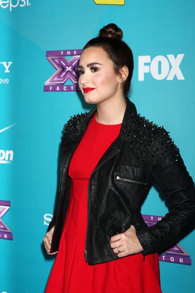 Demi Lovato The Factor finalists party in LA 11/5/12