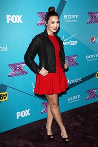 Demi Lovato The Factor finalists party in LA 11/5/12