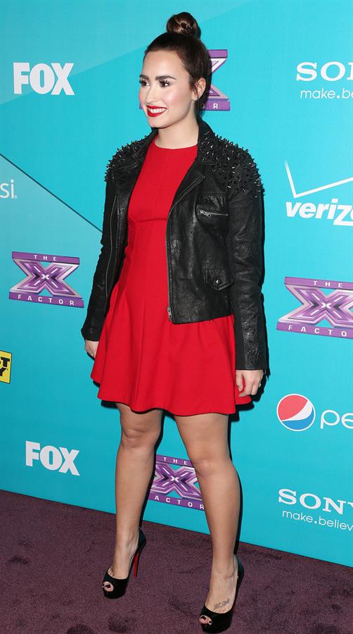 Demi Lovato The Factor finalists party in LA 11/5/12