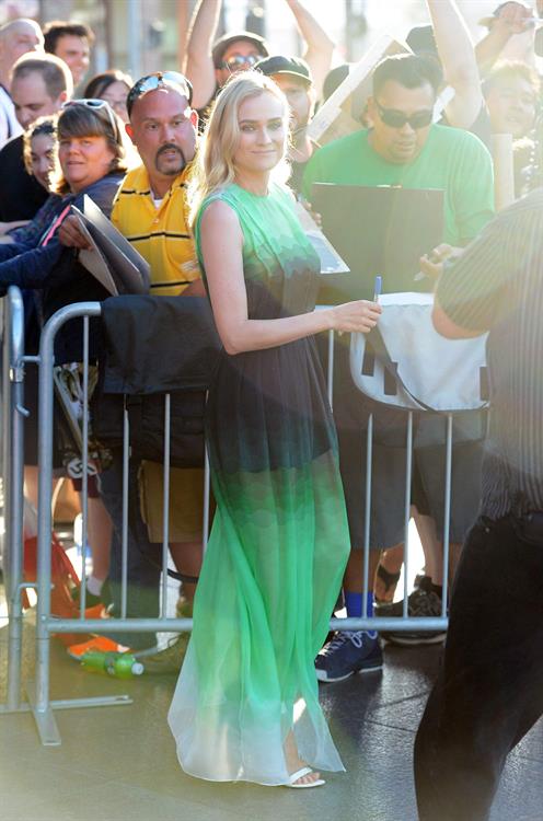 Diane Kruger arrive at the Series Premiere of F's 'The Bridge' at the DGA Theater July 8, 2013 