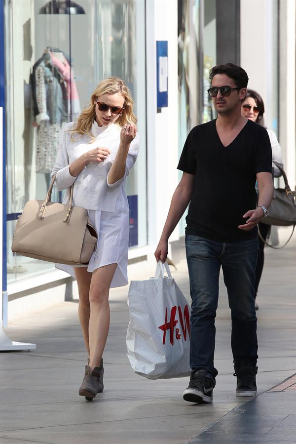 Diane Kruger Out for some shopping at a Westfield Mall in LA on April 3, 2013