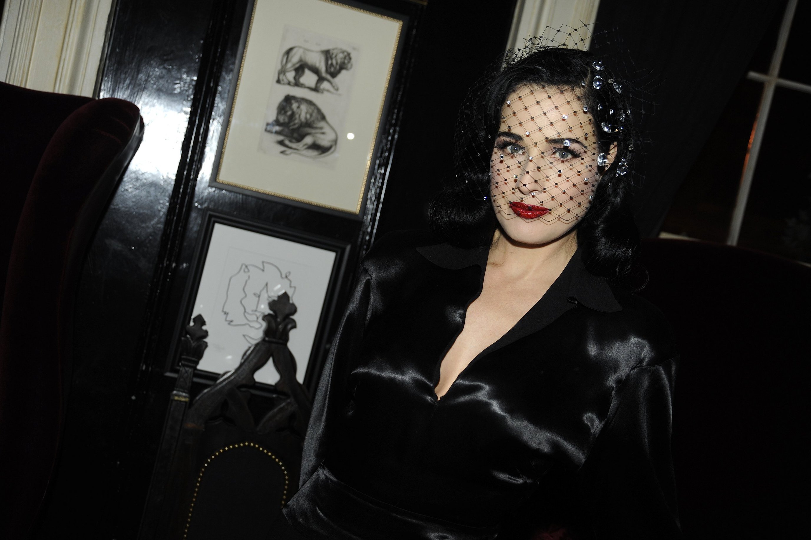 Dita Von Teese at Intimate Dinner Party March 12, 2013 