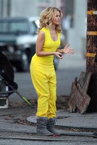 Elizabeth Banks on the set of 'Walk Of Shame' in Los Angeles 1/16/13 