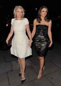 Elizabeth Hurley Leaves her home and heads to the Valentino Ehibition in London November 28, 2012 