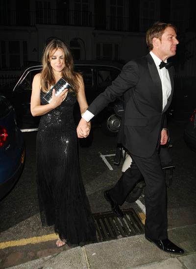 Elizabeth Hurley - Attending a friend's birthday party in London - July 5, 2012