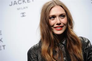 Elizabeth Olsen Chanel The Little Black Jacket - Karl Lagerfeld Photo Ehibition Dinner Party Milan, April 4, 2013 