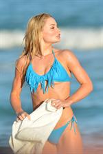 Emma Rigby - filming ‘Plastic’ on Miami Beach 01/16/13  