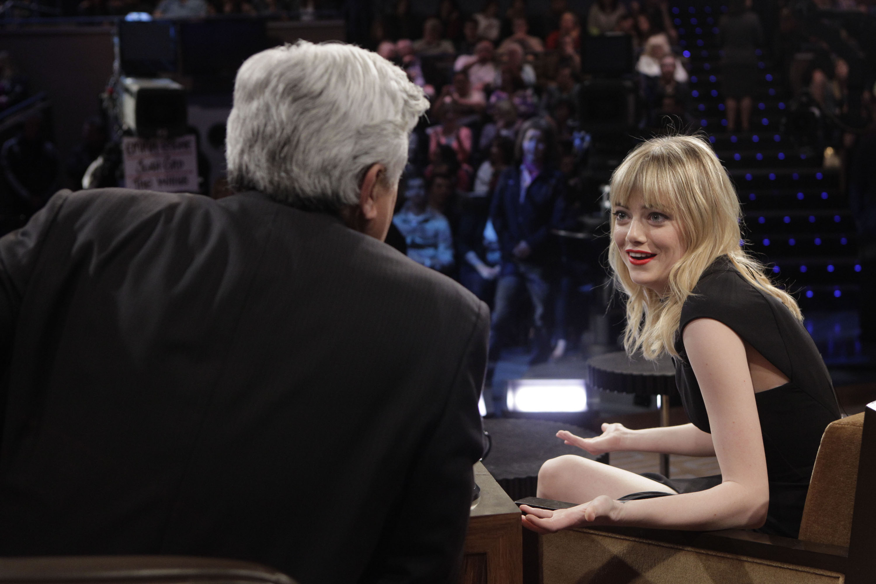 Emma Stone at The Tonight Show with Jay Leno in Burbank 1/8/13 