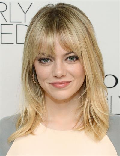 Emma Stone Revlon’s Nearly Naked makeup launch in NY 12/5/12 