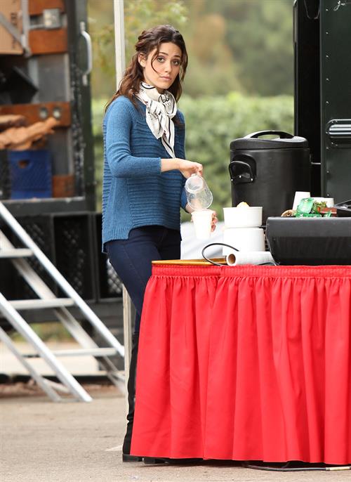 Emmy Rossum on the set of 'You're Not You' in Los Angeles 11/16/12 