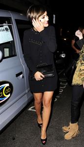 Frankie Sandford Leaving Novikov Restaurant - November 14, 2012 