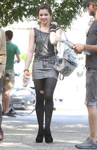 Hailee Steinfeld filming 'Can A Song Save Your Life' 7/9/12 