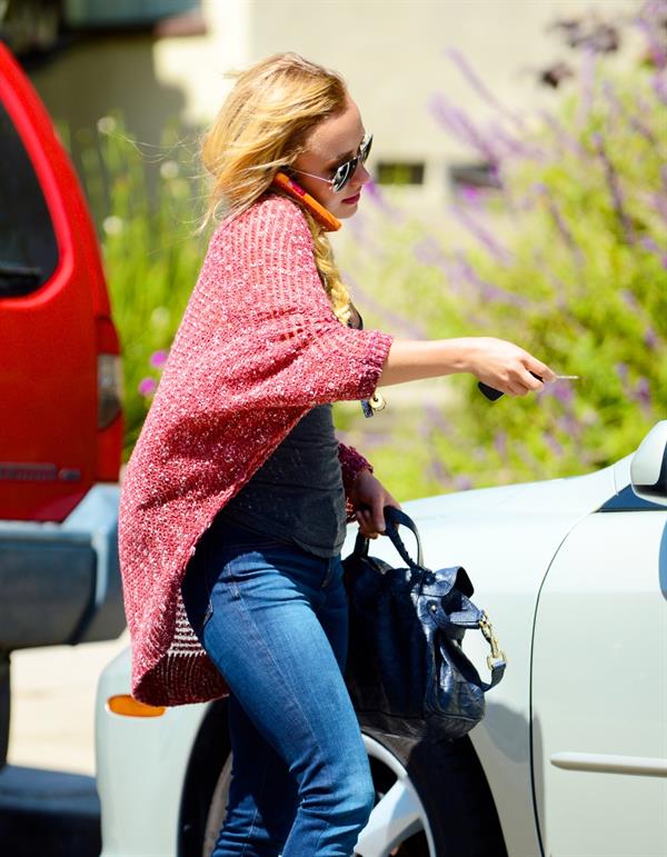 Hayden Panettiere heads to a friends house in West Hollywood on May 30, 2013