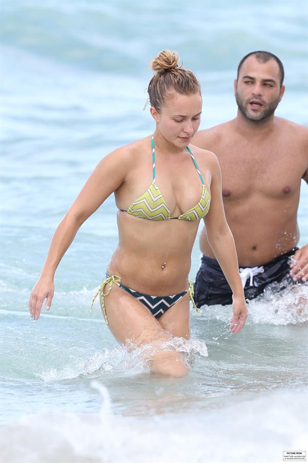 Hayden Panettiere - Bikini candids in Miami 9/1/13