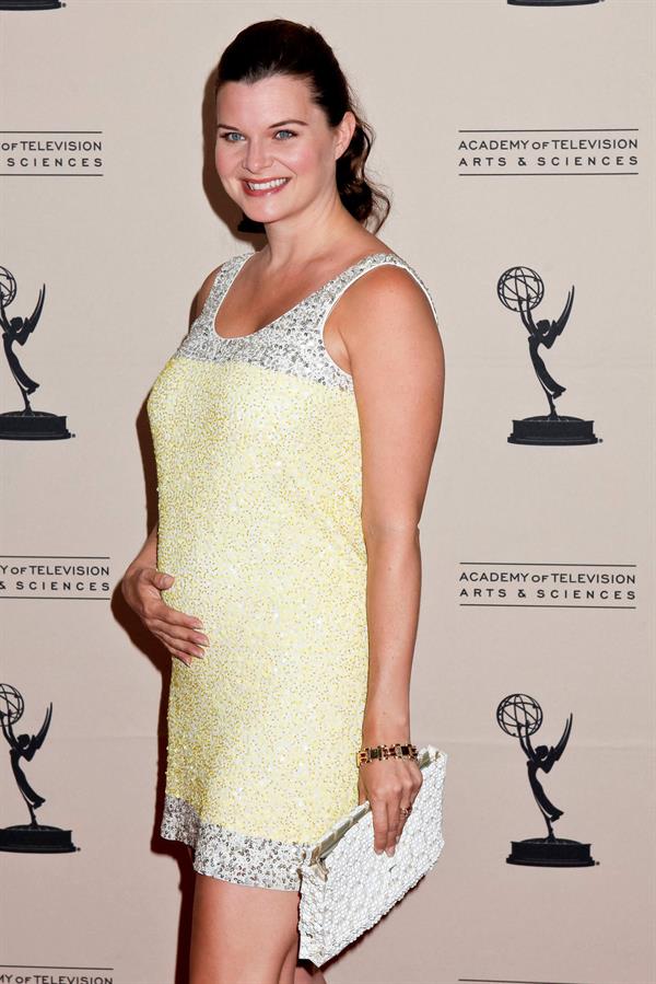 Heather Tom attends the 39th annual daytime Emmy Awards nominees reception at SLS Hotel on June 14, 2012 in Beverly Hills, California