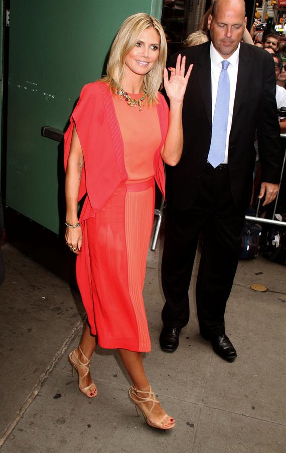 Heidi Klum - Interview for 'Good Morning America' Times Square New York on September 4, 2012