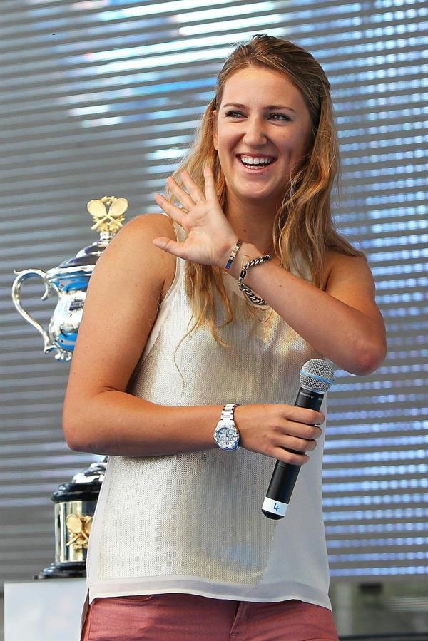 Victoria Azarenka  Official Draw for the 2013 Australian Open in Melbourne  January 11, 2013 