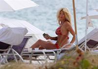Victoria Silvstedt Spends the day on the beach in bikini in Miami on November 16, 2012
