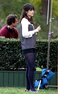 Zooey Deschanel  New Girl  set candids in LA 1/23/13  