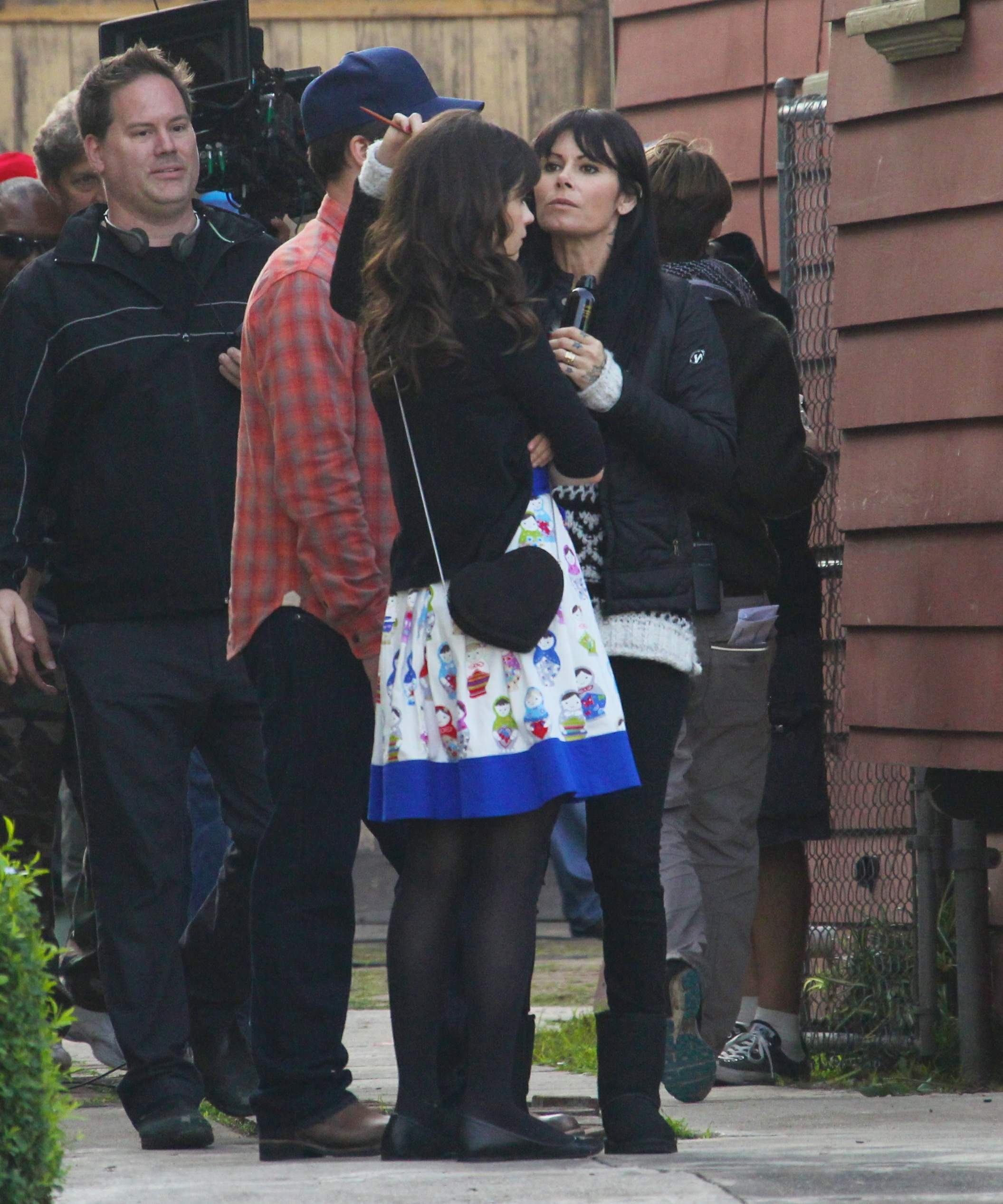 Zooey Deschanel on the set of 'New Girl in Los Angeles December 4, 2012 