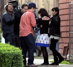 Zooey Deschanel on the set of 'New Girl in Los Angeles December 4, 2012 