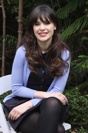 Zooey Deschanel New Girl press con portraits by Vera Anderson 10/10/12