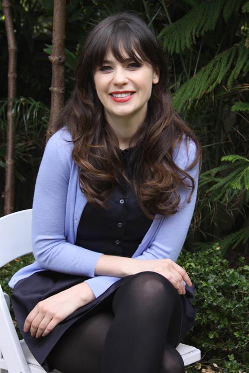 Zooey Deschanel New Girl press con portraits by Vera Anderson 10/10/12