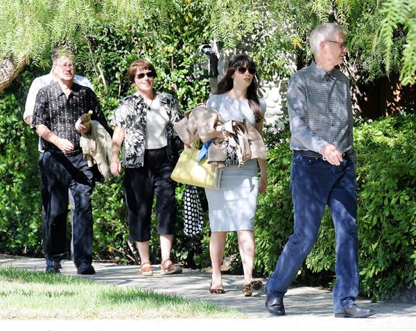 Zooey Deschanel - Heads to a family party in LA - August 26, 2012