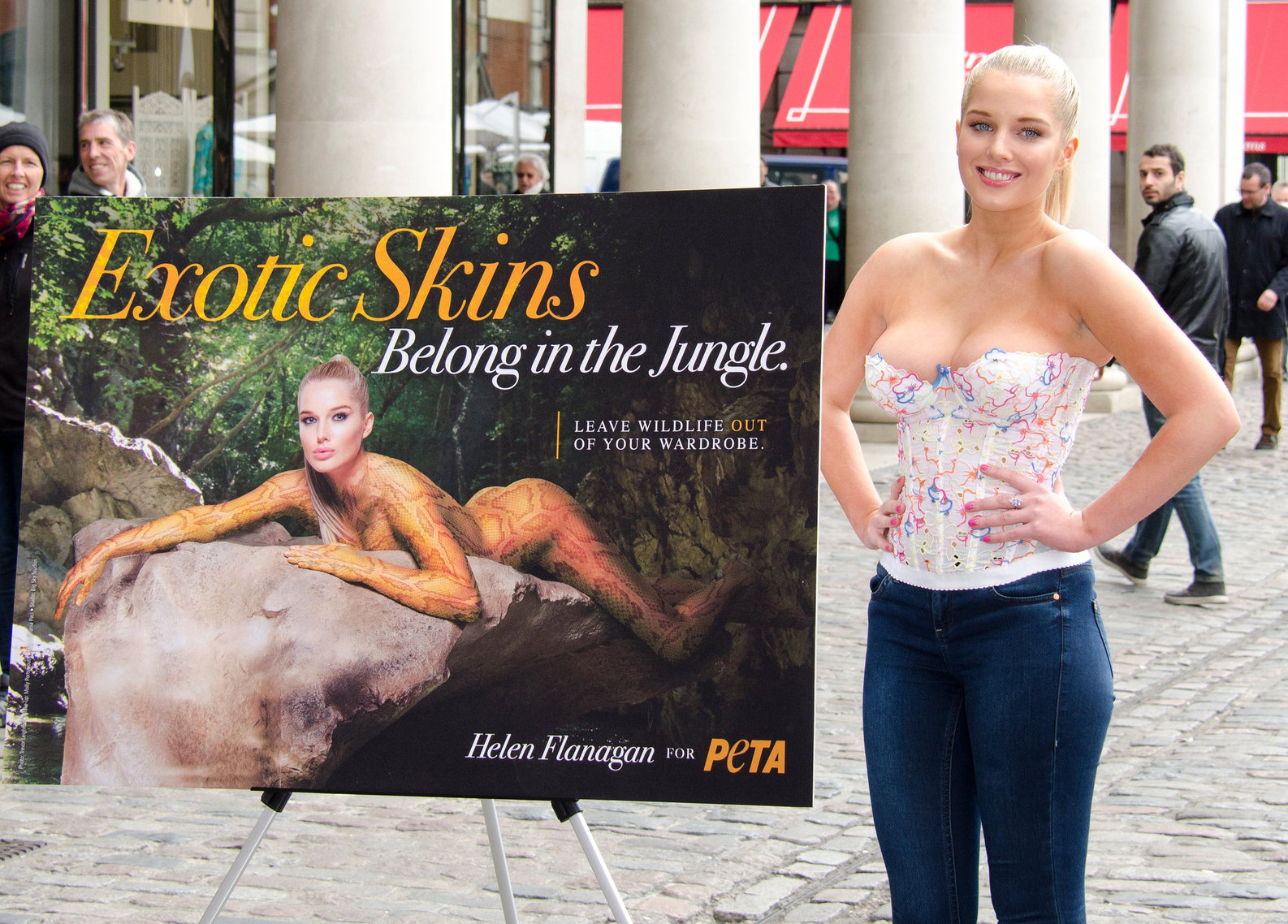 Helen Flanagan Pictures Helen Flanagan - Launches PETA's campaign to raise awareness of the use of eotic animal skins in London (23.05.2013)
