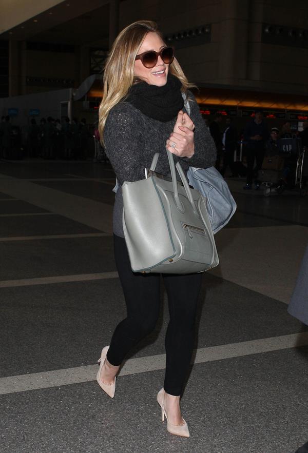 Hilary Duff departing on a flight at LAX Airport 2/18/13 