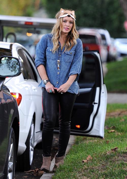 Hilary Duff - Toluca Lake in LA 10/31/13  