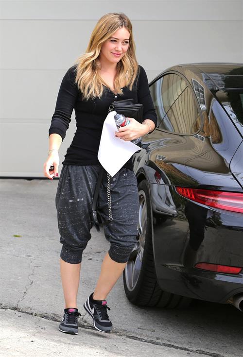Hilary Duff - visits a friend in West Hollywood 11/7/13