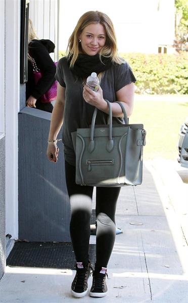 Hilary Duff – leaving pilates class in LA 1/15/13  