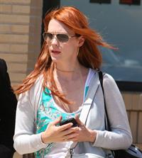 January Jones shops at Barneys New York in Beverly Hills on June 21, 2012