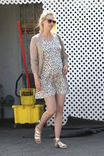 January Jones running errands on Melrose on June 14, 2011