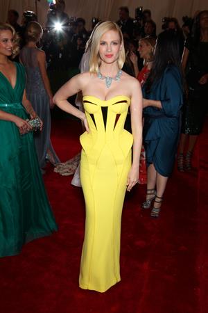 January Jones attends the Metropolitan Museum of Arts Costume Institute Gala on May 7, 2012