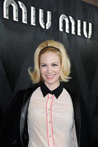 January Jones Miu Miu F/W 2013 fashion show in Paris 3/6/13 