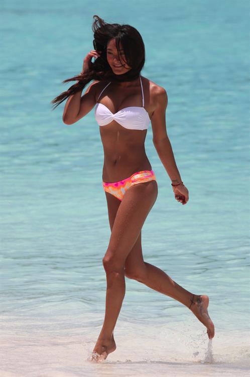 Jarah Mariano. St. Barts Victorias Secret bikini shoot St. Barts. August 11th, 2012