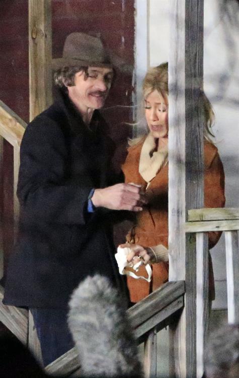 Jennifer Aniston Pictures Jennifer Aniston on the set of 'Untitled Elmore Leonard Project' in Stamford, CT 2/12/13