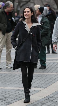 Jennifer Connelly on the set of  Winter's Tale  in New York 1/14/13 
